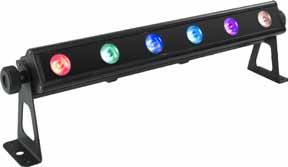 6X3W RGB/FC 20 IP33 LUMIPIX6TRI LUMIPIX6TRI is a linear color changer fitted with high luminous efficiency 6 Tri-color LED in the size of 0,5m.
