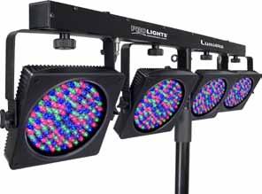 C 432x0.06W RGB 21-20 +45 CONTROLLER INCLUDED LUMI4RGB LUMI4RGB is a Plug n Play portable LED washer-set for lighting shows reproduction in mobile stages or clubs.