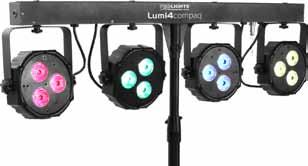 12x9W RGB/FC 15 CONTROLLER ECO FRIENDLY LUMI4COMPAQ LUMI4COMPAQ is a Plug n Play portable LED washer-set for lighting shows reproduction in mobile stages and clubs.