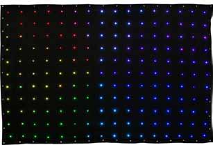 176 SMD5050 RGB/FC 200mm pitch FLEXIBLE VIRTUALDRAPE VIRTUALDRAPE is a LED curtain conceived to create light backdrops with interactive patterns.