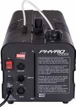 The PHYRO1000F represents the best choice for lighting by offering the ability to manage in the DMX output of smoke.