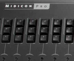 SOFTWARE CONTROLLER MIDICON PRO CODE: 1323000025 MOTORIZED PLAYBACK FADERS EXTENDS ANY LIGHTING SOFTWARE TO BE USED WITH ANY MIDI-COMPATIBLE LIGHTING CONTROL SOFTWARE OPTIMIZED FOR EMULATION PRO