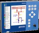 Device Operation To each SPRECON-E device a full-graphical (monochrome or colour) control panel can be connected for local operation, bay operation or central operation of a specific plant section.