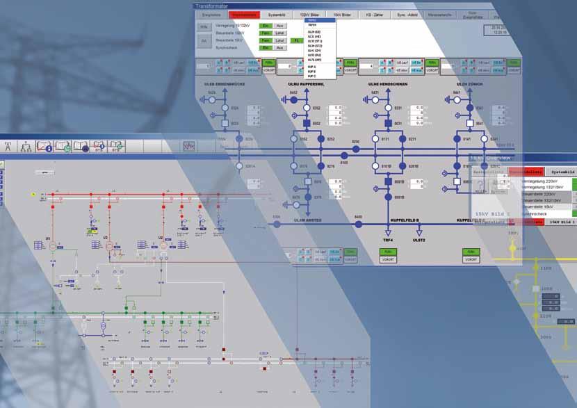SCADA Visualisation of a substation SPRECON-V460 Process Visualisation SPRECON-V460 meets all demands of modern control center systems concerning monitoring and evaluation of processes in the areas