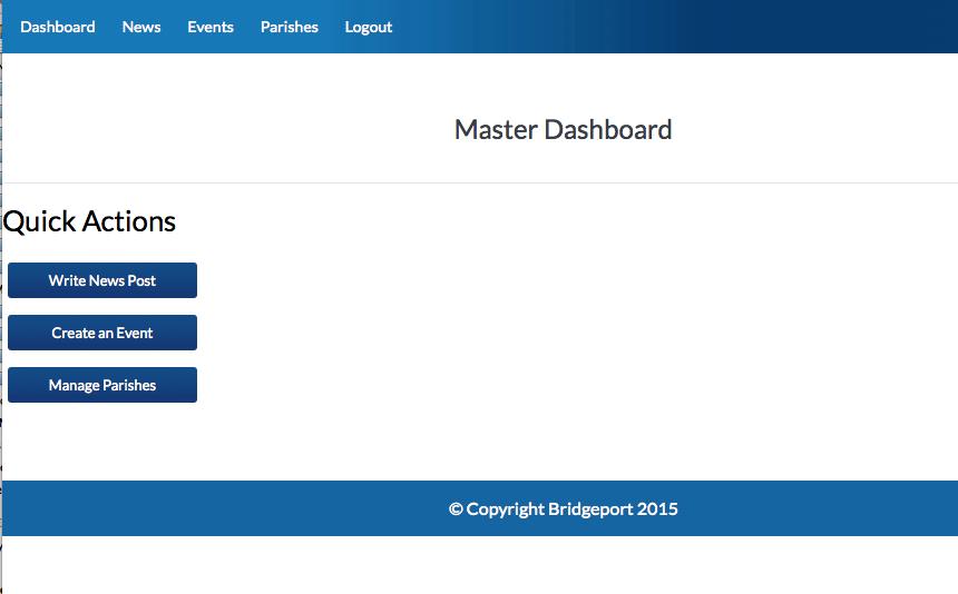 Once you have your new password login: The system takes you to your Master Dashboard. This is the homepage for the portal.