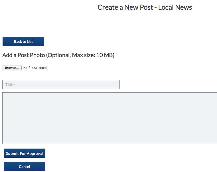 You have the option to assign a photo with the article. Each post needs a title.