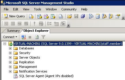 The Microsoft SQL Server Management Studio window opens. 3.