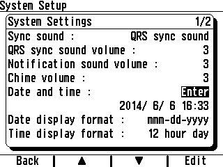 3. CHANGING SETTINGS BEFORE MEASUREMENT Changing the Date and Time 1 2 Display the System Setup screen. Refer to the previous Displaying the System Setup Screen and Changing the Settings section.