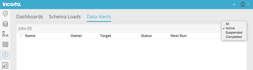 2. Click on the "Data Alerts" tab. 3.
