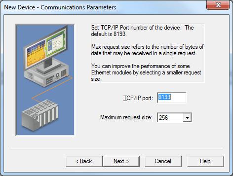 6 Communications Parameters Descriptions of the parameters are as follows: TCP/IP Port: This parameter specifies the TCP/IP port number that the remote device is configured to use.