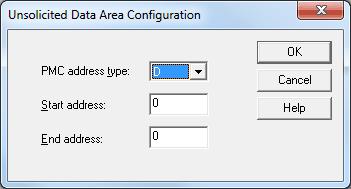 Descriptions of the parameters are as follows: Add: When clicked, this button invokes the Unsolicited Data Area Configuration dialog for adding a new data area.