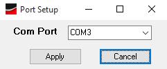 Use the dropdown box to select the COM port of your 817 Truck Programmer, and then press Apply. c.