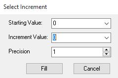 3. LINEAR FILL A CHART Linearly calibrating the table (or a section of it) will allow you to enter the amount you are incrementing by and then allow this tool to populate the volume calibration table