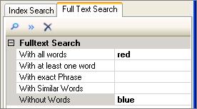 Finding and Viewing Forms with the ECR Vault Client Result: All documents that contain the word 'red' but do not contain