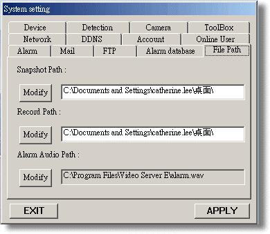 Alarm Database 1 2 3 4 It s a database, which precisely lists all alarm triggered events, with IP address of Video Web Server, alarm triggered time, and number of