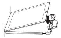 4. Insert the ipad to the jacket Slide open the jacket Remove the paddings of the indicated screw holes.