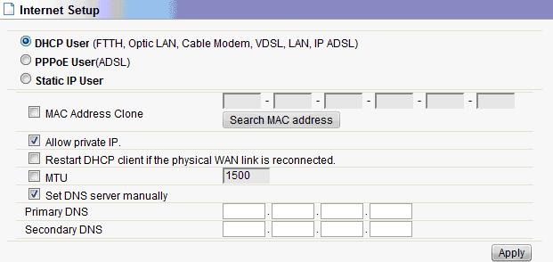 4.3.2 PPPoE User (ADSL) Point-to-Point Protocol over Ethernet (PPPoE) is a virtual private and secure connection between two systems that enables encapsulated