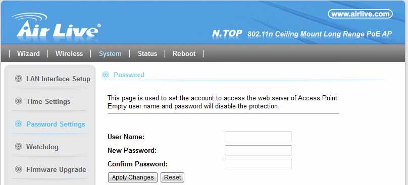 3. Configuring the N.TOP 3.6.4 Change Password You should change the password for N.