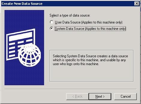 Click the Machine Data Source tab.