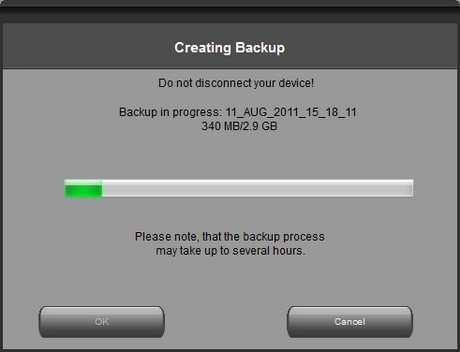 After creating a backup, BECKER Content Manager will start downloading and installing the selected updates.