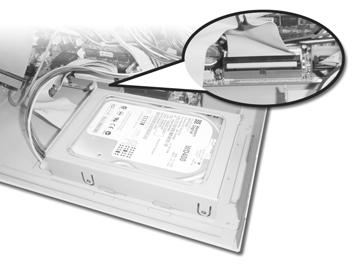 8. Put the assembled HDD frame back to the chassis and
