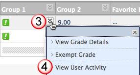 To grade individual student wiki contributions for a Group Wiki: 1. Click on Grade Center under the Course Management menu to the left of the page. 2.