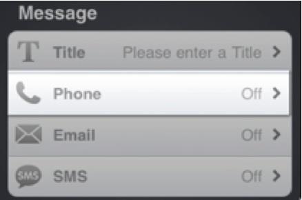 Type in your message title using the onscreen keyboard. 8.