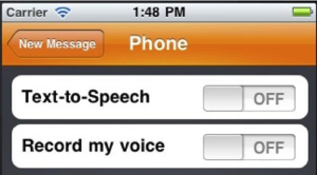 2. Select the type of phone message you would like to send -- Text-to-Speech or Record my Voice.
