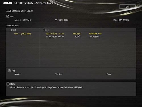 1.2 ASUS EZ Flash 2 The ASUS EZ Flash 2 feature allows you to update the BIOS without using an OS based utility.