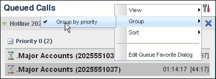 To promote a call, that is, to change its priority: In the Queued Calls pane, select the call to promote and click Promote. The queued call is promoted to the end of the next highest priority bucket.
