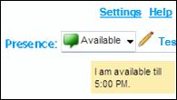 Figure 8 Logo Pane IM&P Presence State Control When you are online, you can set a status message to display to your contacts.