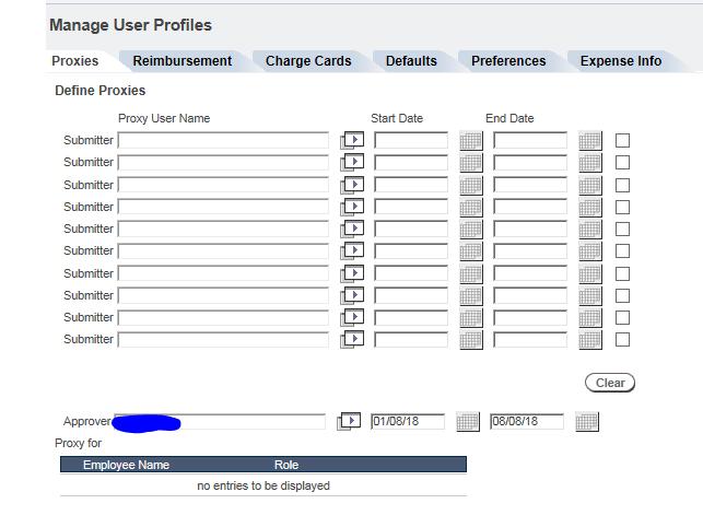 11. ASSIGNING A PROXY If another individual will be submitting your expense reports on your behalf, you may designate this individual as your proxy submitter.