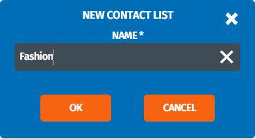 MARKOMI Contacts 27 Choose contact list Select the desired contact list from the drop-down menu, to