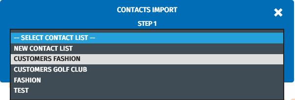 Click on [IMPORT CONTACTS]. 3.