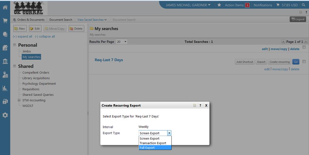 select the type of export you d like your report to appear as.