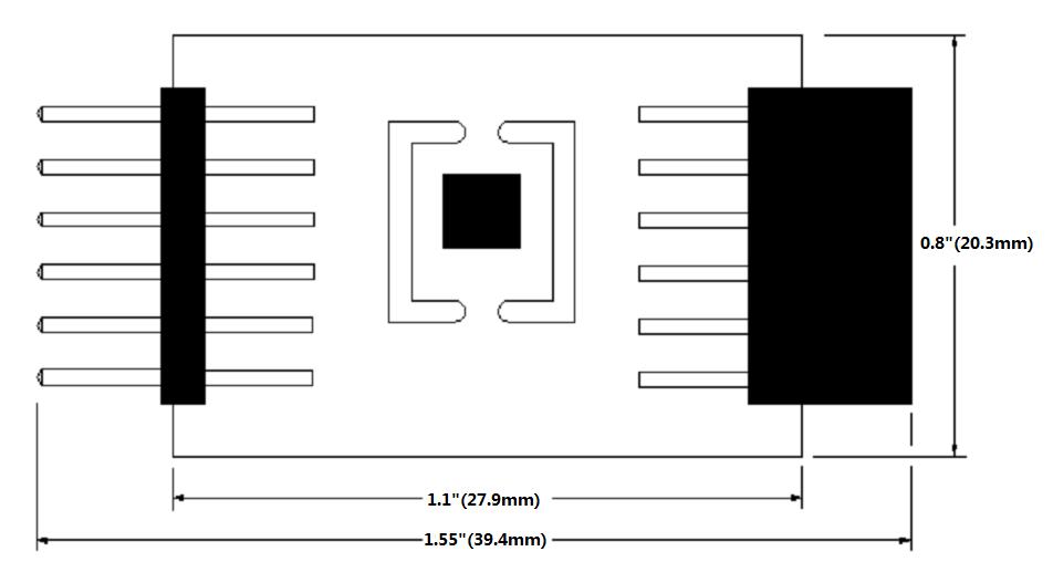 Dimensions Detailed Description I 2 C Interface The peripheral module can interface to the host in one of two ways.