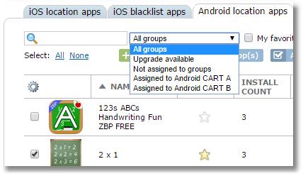 Find assigned apps from Device Group Details Choose Device Groups from the School menu (if your administrator has granted permissions to this area), then click on the device group to check.