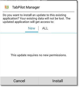 2. Open the web browser on the tablet. 3. In the browser, go to http://ct.tabpilot.com/dist/tabpilotmgr.apk 4. The TabPilot Installer should download.
