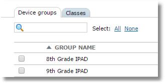 To remove an app from a group of devices, simply unassign the app from the device group or class.