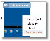 Select the device(s) to lock and click the Lock screen button.