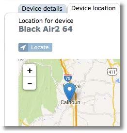 To find the lost ipad using a map, go to the Location tab