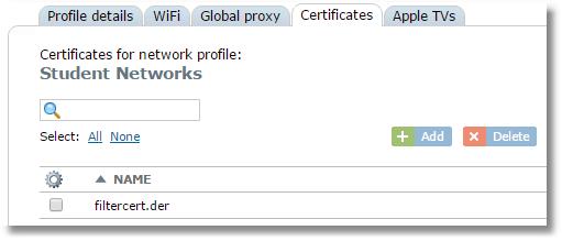 CAUTION: Be careful when configuring a Global Proxy.