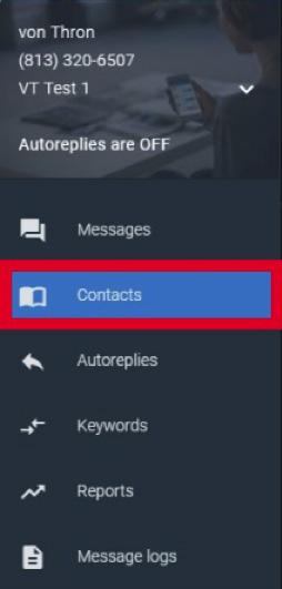 Insert the new contact s First Name, Last Name, Phone Number and Email Address then select create.