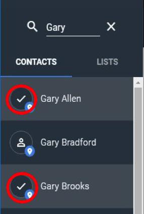 list icon with all the contacts you selected. We will give you an example of how to accomplish this here.