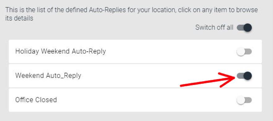 You can manage and edit all your Autoreplies at any time.