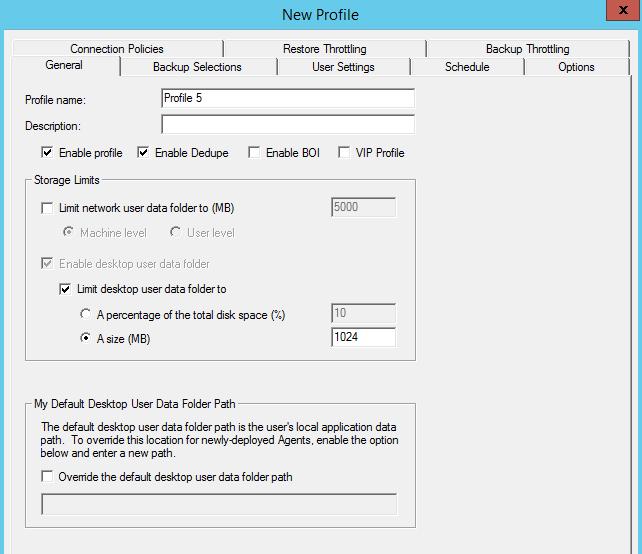 Step 3 - Create and configure a Profile Profiles are used to customize settings for specific groups of similar users.
