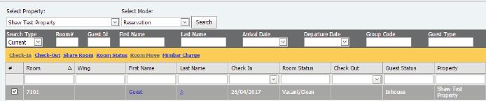2.4 Room Status Functionality The purpose of room status is to update the PMS with the current status of a room, for example Dirty, Clean or Ready.