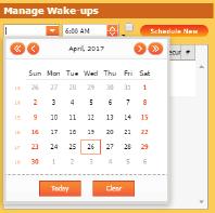 3.9 Manage Wake-ups The SmartVoice Hospitality Portal provides the ability to view and manage wake-up requests for the guest room. 3.9.1 Scheduling Wake-ups The manage wake-ups section allows you or