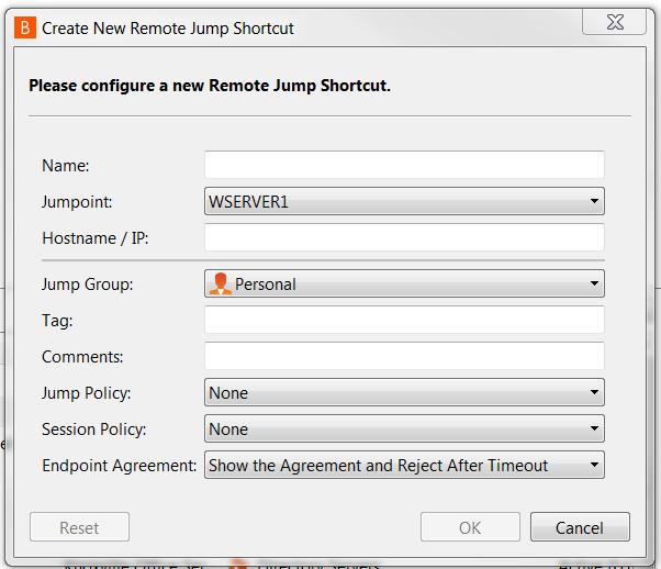 Remote Jump Shortcuts Remote Jump enables a privileged user to connect to an unattended remote computer on a network outside of their own network. Remote Jump depends on a Jumpoint.