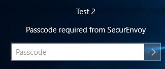 If the user is configured for 2FA the following screen prompt is